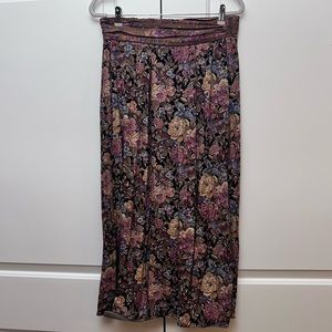 Granny Chic Vintage Floral Maxi Skirt